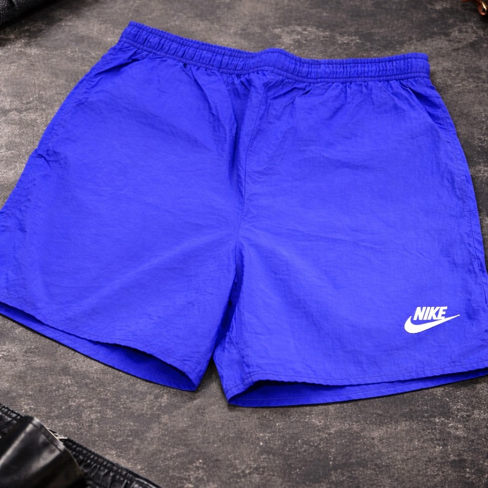 Nike Blue Windbreaker Athletic Shorts Size Small Nylon Running Gym